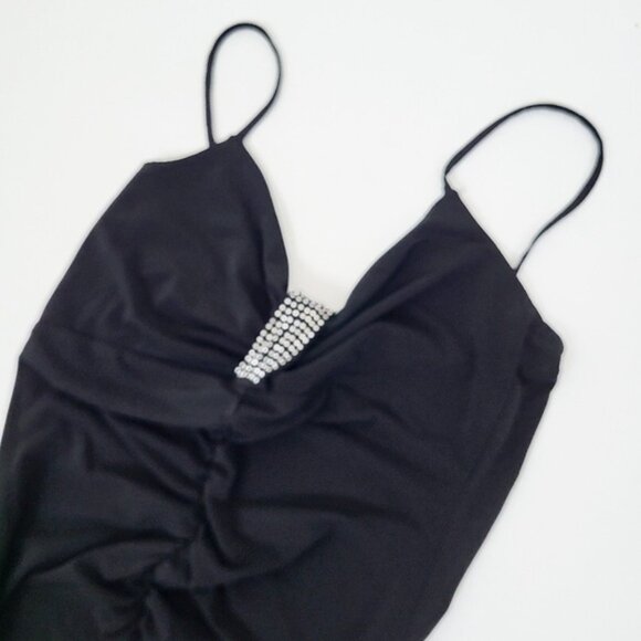 Y2K Fairy Midi Prom Dress Drop Waist Sleeveless Spaghetti Straps Tank - Picture 12 of 13